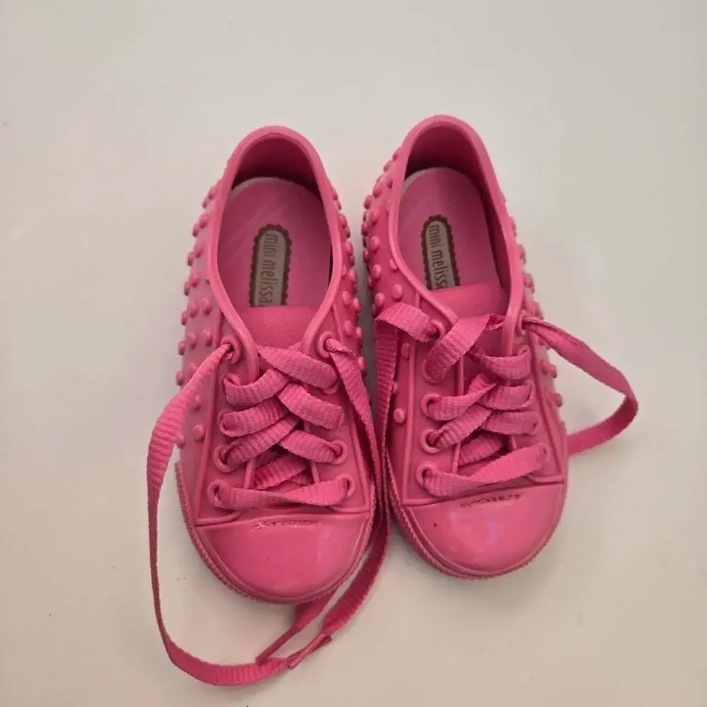 Mini Melissa Pink Poliboha Kids Jelly Sneakers Baby Size 7